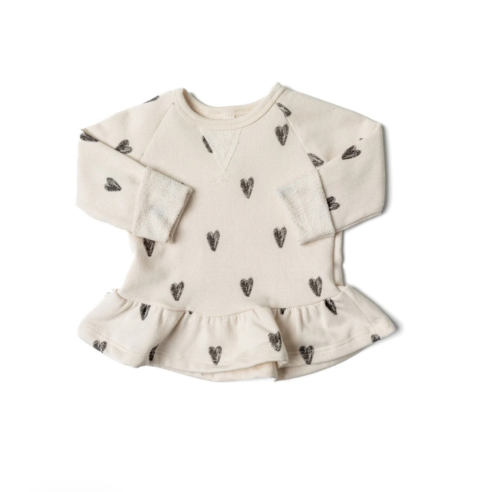 Childhoods Peplum Sweatshirt Hearts 18-24m